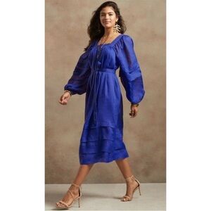 BANANA REPUBLIC RAMIE MIDI DRESS SIZE SMALL
